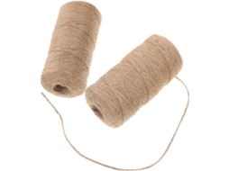 Pacote com 2 Barbante de Juta Natural Trançado Healeved, Rolos, 100% Fibras Naturais, Cordão Resistente para J