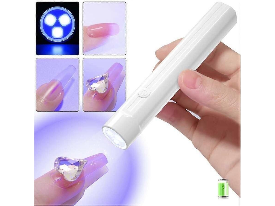 Meixia* Lâmpada portátil para nail art com design compacto e armazenamento de energia, com ponta de lâmpada UV e aquecimento integrado. GOKOCO