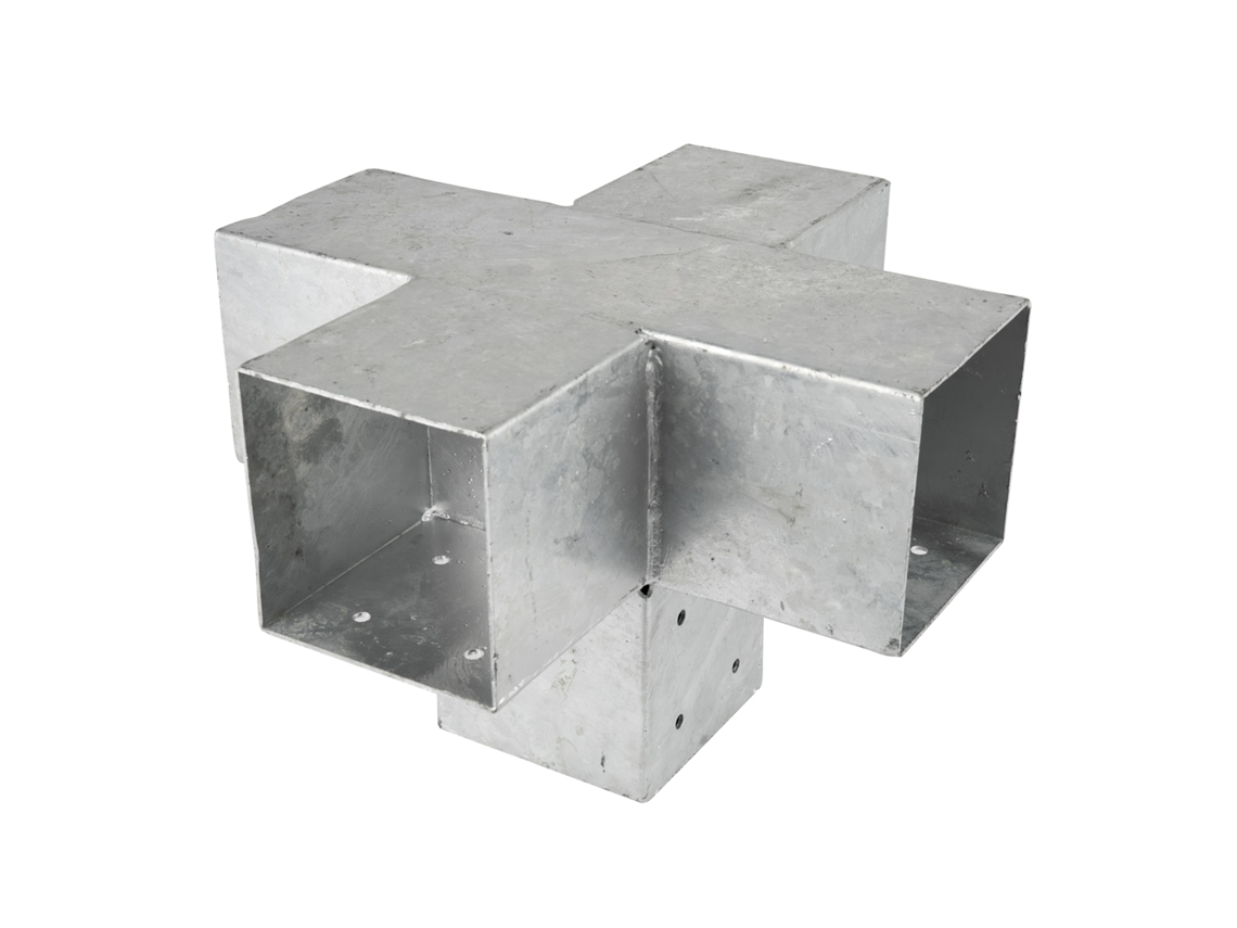 Conexão de Canto para Pergola para Postes 12x12 cm Modelo em Cruz WOVAR