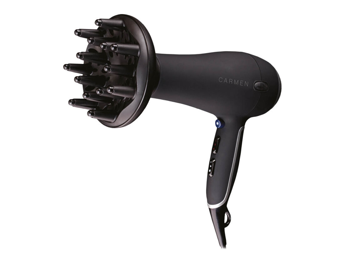 Secador De Cabelo Carmen 2000 Watt Coolshot Desempenho Profissional Com Difusor