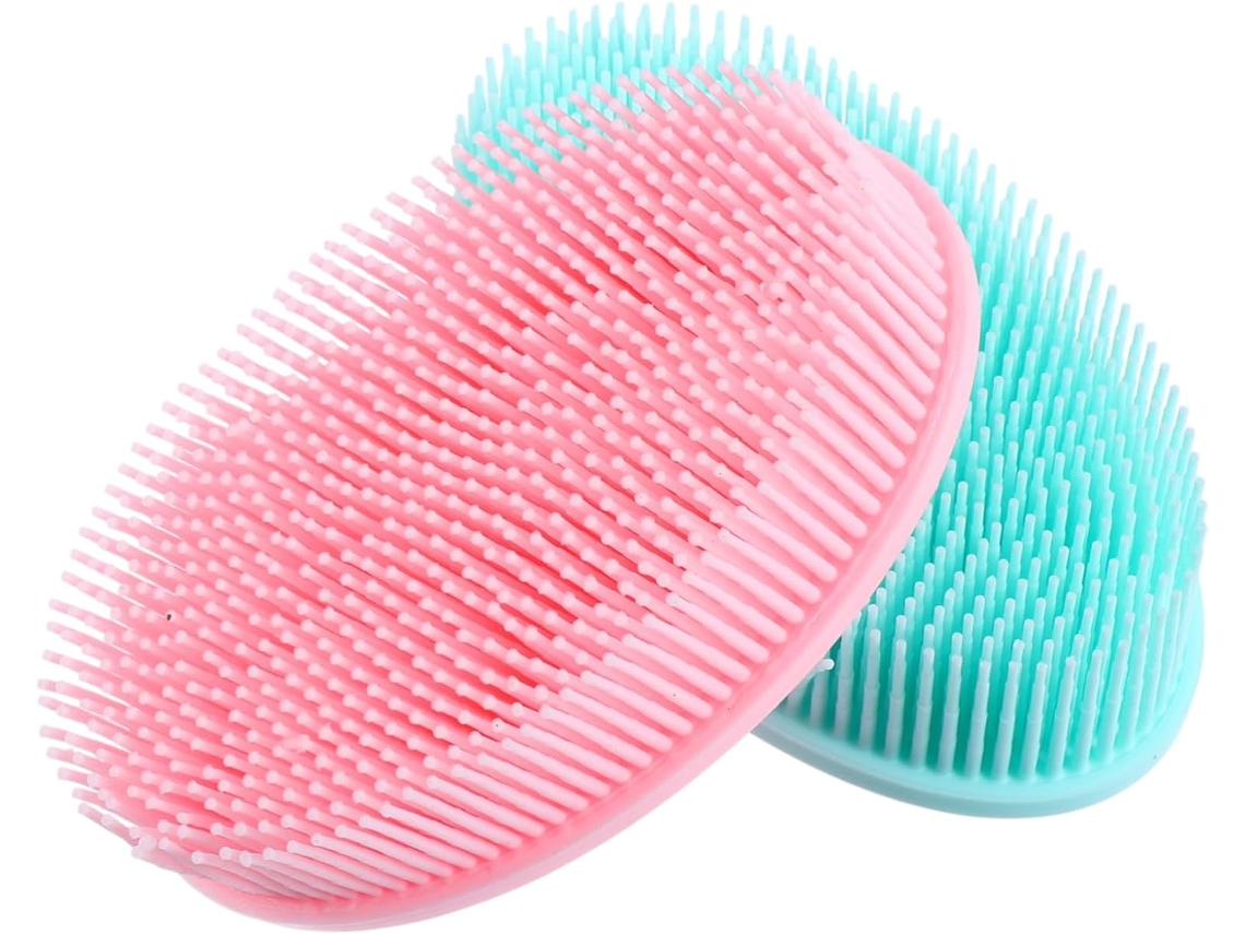 Conjunto De 2 Escovas Banho Silicone Anneome Escova Corporal Esfoliante E Massageadora Limpeza Macia Durável Com Caixa