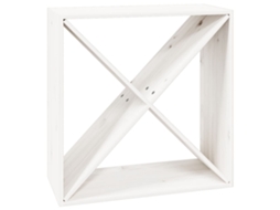 Garrafeira 62x25x62 Cm Madeira de Pinho Maciça Branco MAISON EXCLUSIVE