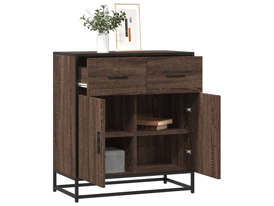 Vidaxl Aparador 68x35x76 Cm Deriv. De Madeira Carvalho Castanho