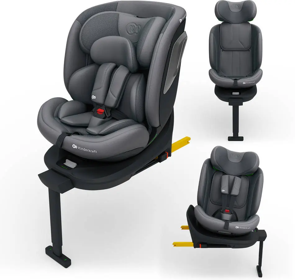 Cadeira Auto Kinderkraft I-360 2 Plus (4 Em 1 - 40-150 Cm - 0-12 Anos - I-size - Cinzento)