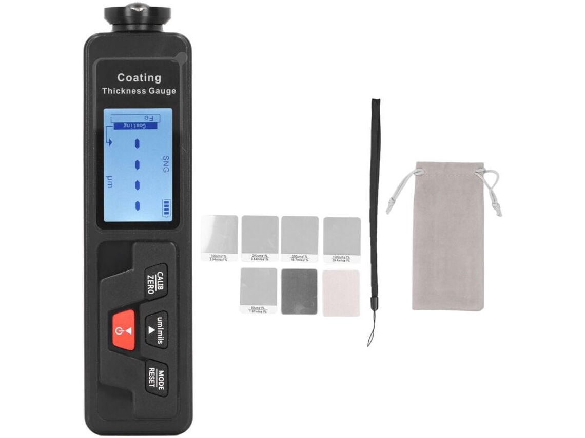 Medidor de espessura de revestimento de tinta com reconhecimento automático e display LCD retroiluminado, testador de espessura Ehstmind