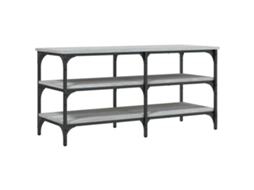 Shoe Bench, Shoe Benches Vidaxl Cinzeto Madeira Processada (100 X 38.5 X 49 Cm)