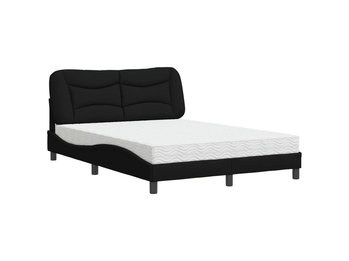 Cama Vidaxl Preto Tecido (218 X 145 X 74.5 Cm)