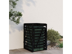 Vidaxl Abrigo Para Caixote Do Lixo 84x90x128,5 Cm Pinho Maciço Preto