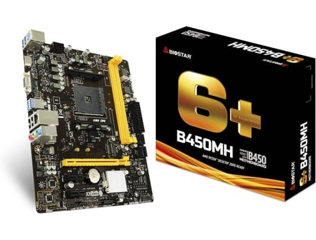 Motherboard BIOSTAR B450MH (Socket AM4 - AMD B450 - Micro ATX)