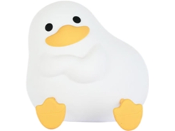 Luminária Noturna Pato, Decorativa De Silicone Com Temporizador E