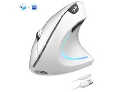 Rato Ergonómico Recarregável Com 2400 Dpi Branco Yizhood