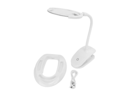 Lâmpada Lupa Com 6 Leds, 2 Velocidades, Lente Óptica Ajustável, Plegável E Base Estável Para Lar, Escritório E Escola