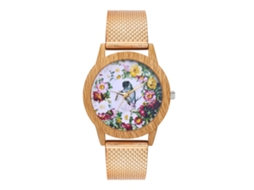 Reloj De Cuarzo Para Homens E Mulheres Com Pulseira De Silicone/malha Na Cor Ouro Rosa