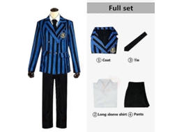 _traje de Cosplay Nevermore Academy Wednesday Addams Uniforme Escolar para Homens e Mulheres
