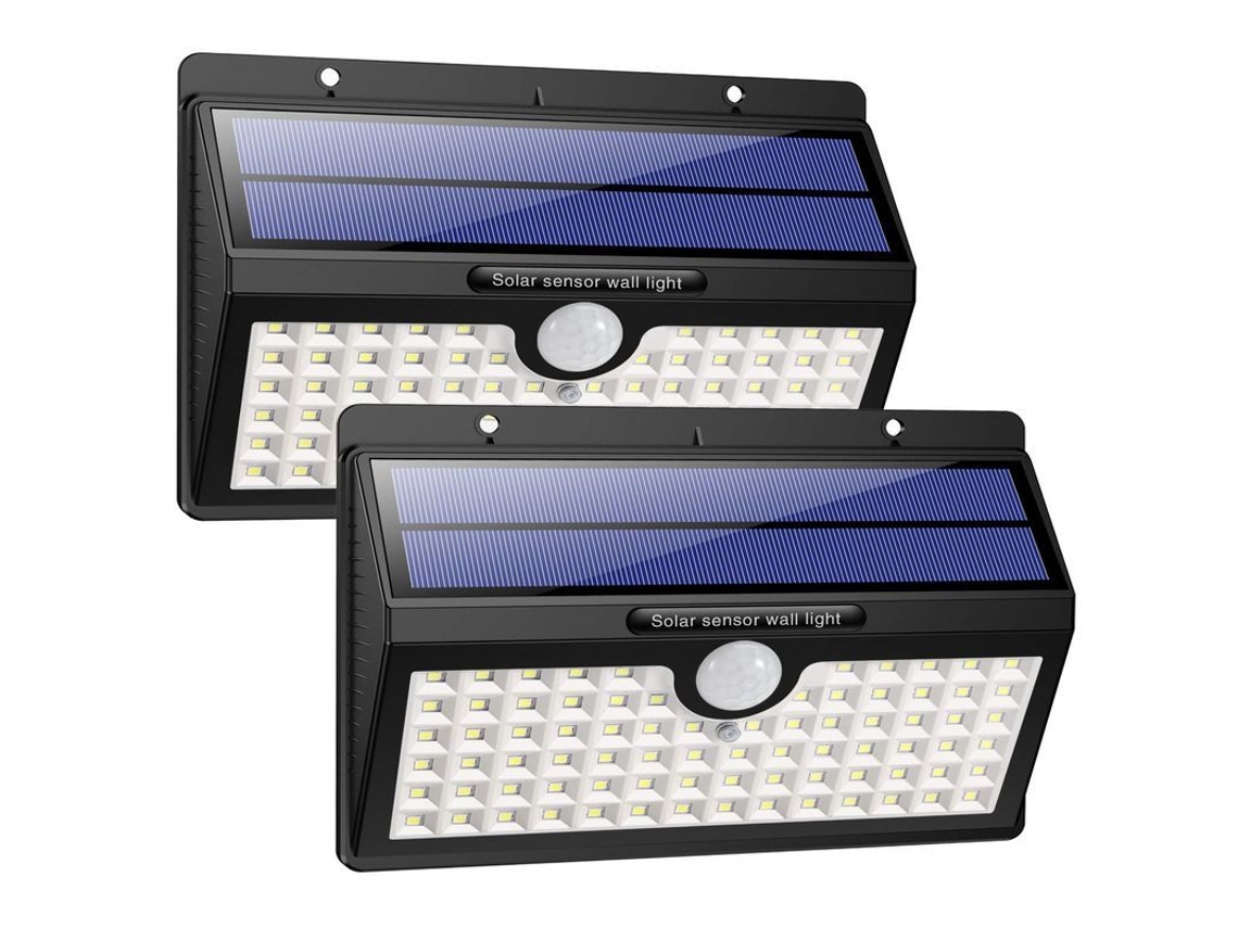 Lâmpadas Solares Exteriores Sem Fio Impermeáveis com Sensor de Movimento Ip65 (2 Pack)
