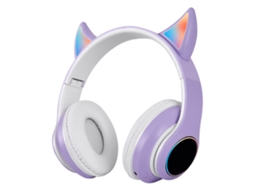 Fones Bluetooth LAXISCREED Pasta Roxo Iluminado Hifi