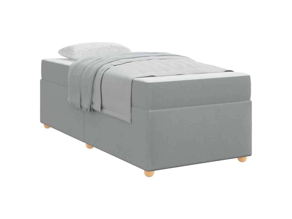 Estrutura da Cama com Colchão Cinzento Claro Tecido MAISON EXCLUSIVE 90x200 cm