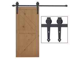 Kit Trilho de Deslizante para Portas Deslizantes, Metal, 2 M, Capacidade Máxima de Carga de 100 Kg, Marrom