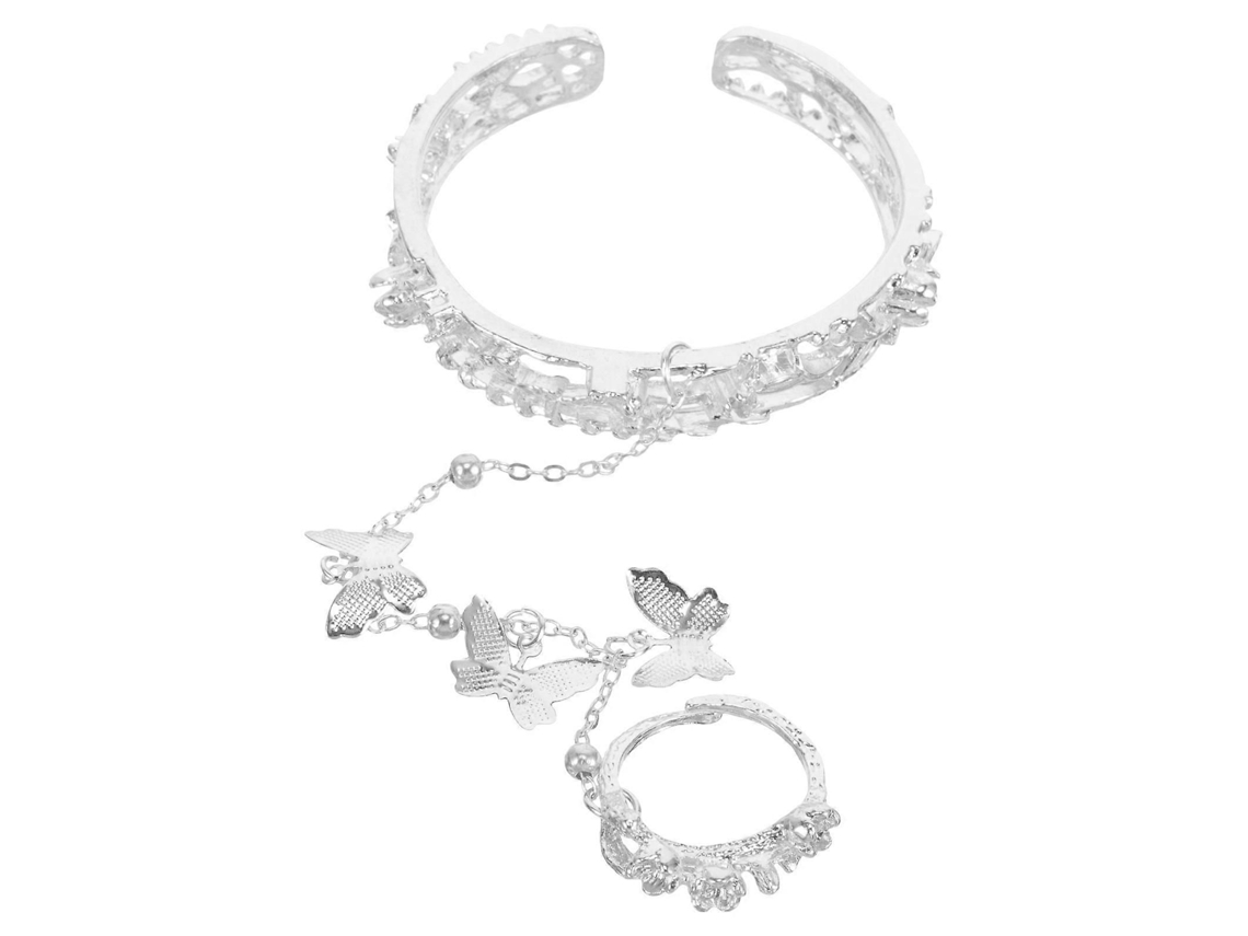 Pulseira de Anéis Entrelaçados, Pulseira de Borboletas, Joia para Decoração de Pulso. TAISHENGDA