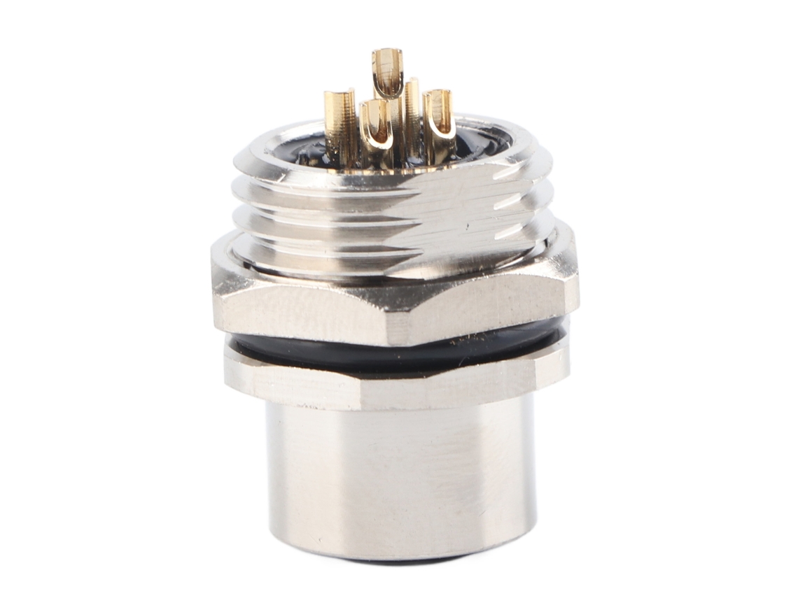 Laxiscreed Conector Estanque M12 Com 5 Pinos Para Ligação Segura Em Painel