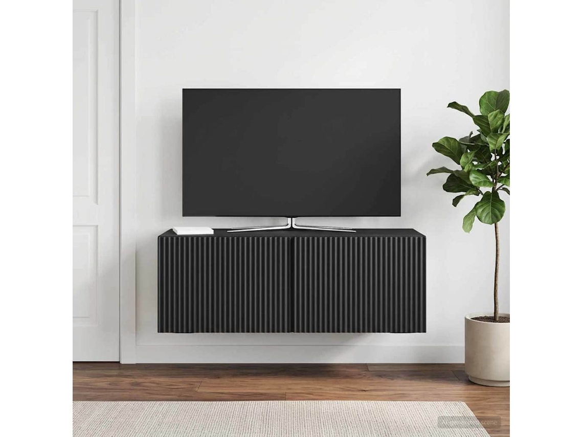 Vidaxl Gabinete De Tv De Parede 78,5 X 31 X 30 Cm Preto