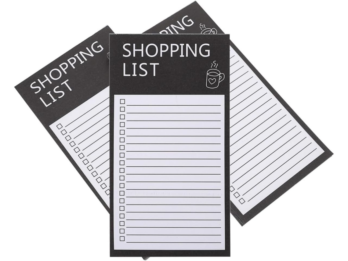 Bloc-noteurs Planificador Magnétique Para Lista De Cursos 3 Carnets Papier Noir Ne Bavure Pas Pour Frigo