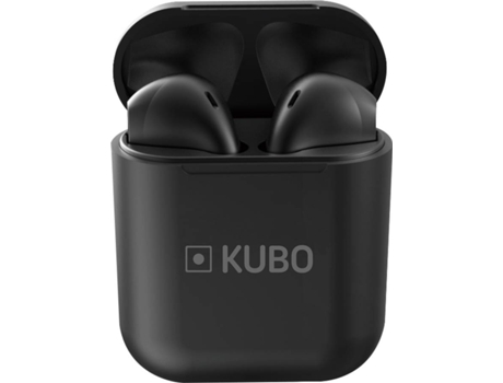 Auriculares Bluetooth True Wireless KUBO Bt (In Ear - Microfone - Preto)