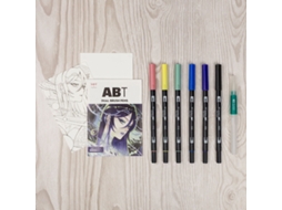Conjunto De Canetas Pincel Tombow Manga Moon 6 Canetas De Feltro Aquareladas