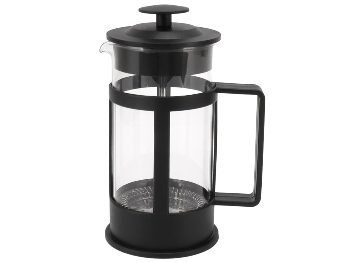 Cafeteira Prensa Francesa 350ml Vidro Aço Inoxidável para Café e Chá