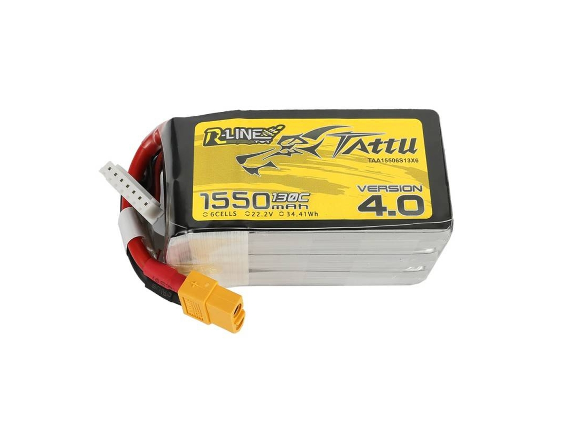 Bateria Tattu R Line 4.0 1550mah 22,2v 130c 6s1p Xt60