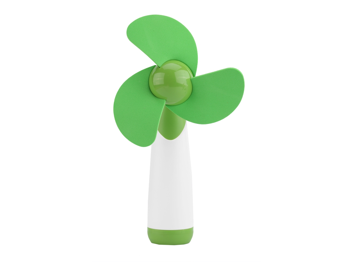 Mini Ventilador Portátil con Pilas AA, Ajustable, Verde