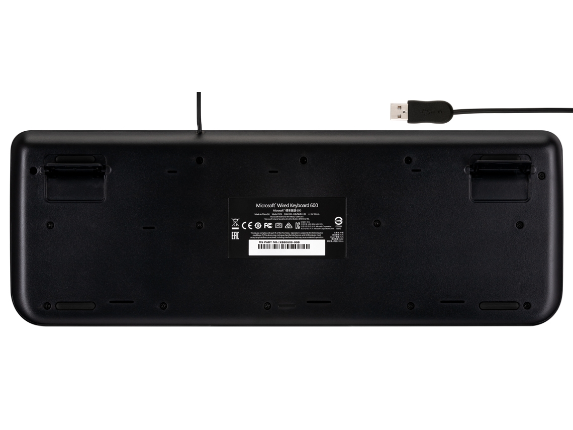 Teclado MICROSOFT 600 (USB - Idioma Português - Teclado Numérico)