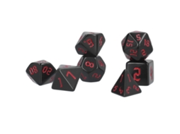 Dados Poliedros De Acrílico 7pcs Para Jogos De Tabuleiro Dnd, Vermelhos