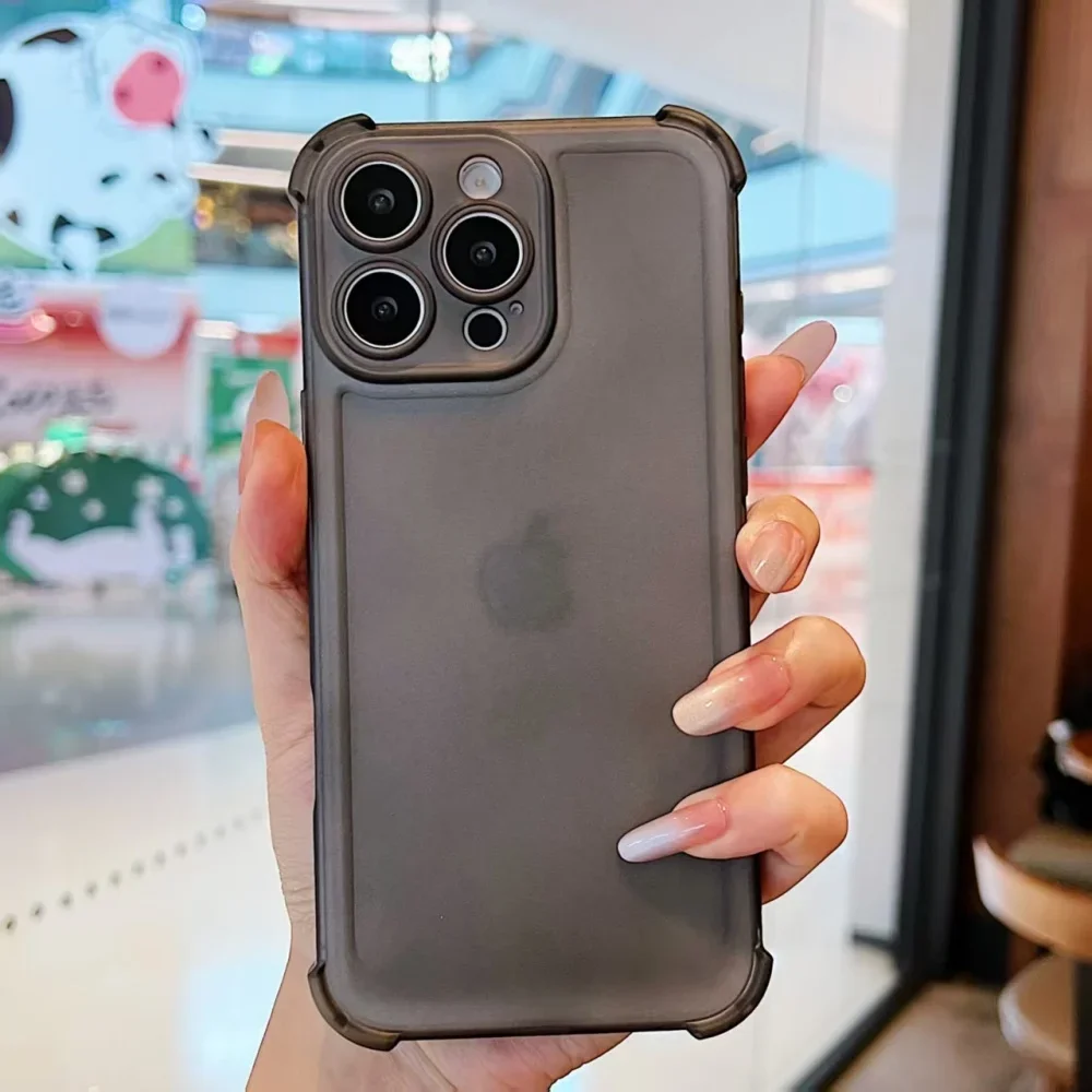 (preto 15) Capa Fosca À Prova De Choque Para Celular, Transparente, Ultrafina