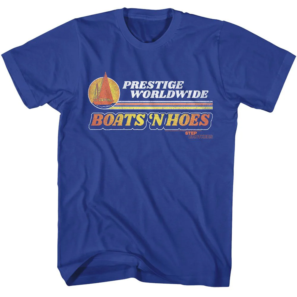Unisex Adult T-shirt Rockinstone Step Brothers Movie Prestige Worldwide Solid Royal Sizes