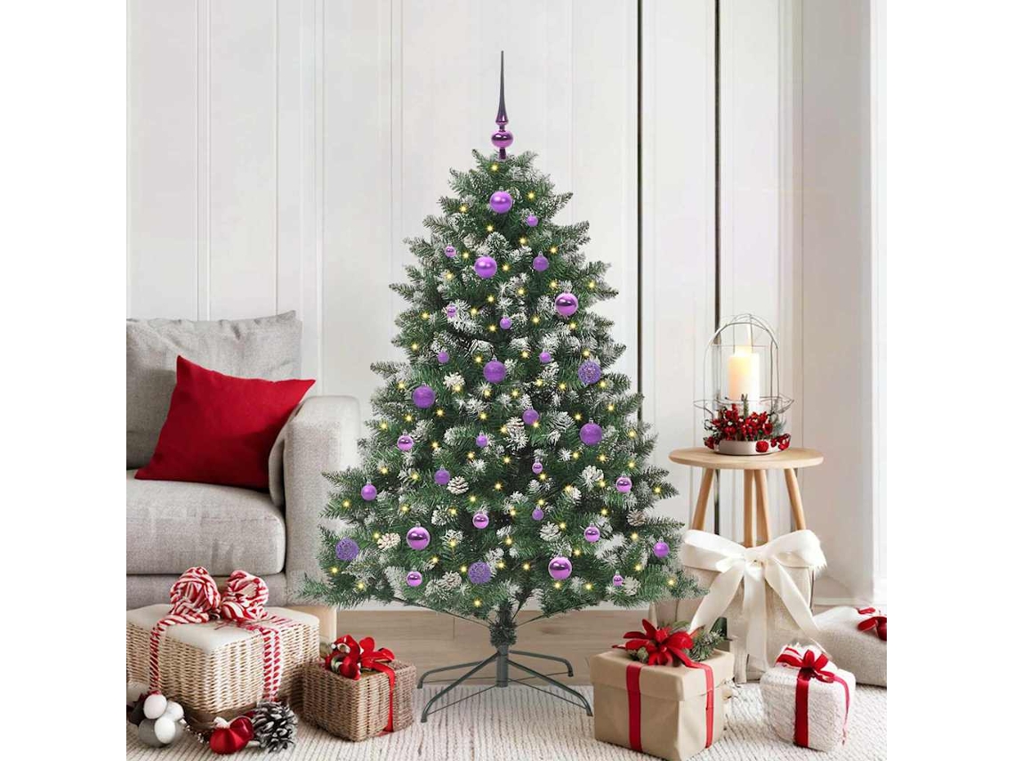 Vidaxl Árvore De Natal Artificial Verde 150 Cm Pvc, Plástico E Aço