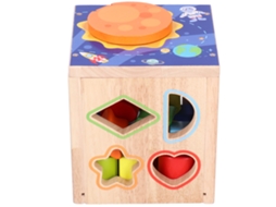 Primerox brinquedo Educativo de Blocos de Formas Geométricas em Madeira para Classificação e Correspondência com 16 Formas