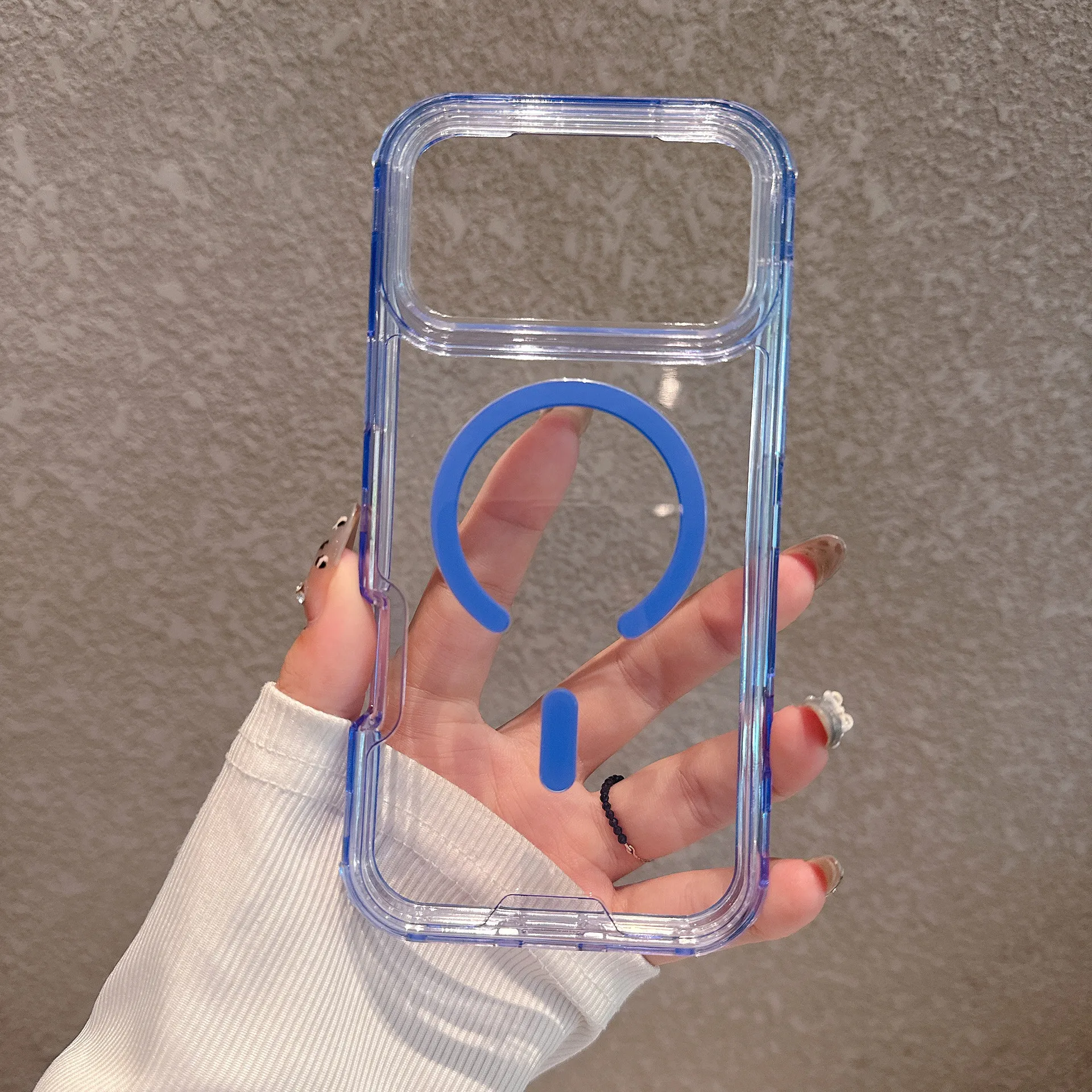 Capa Para Celular (azul, Iphone 12 Pro), Compatível Com Fixação Magnética Magsafe, Proteção Contra Impactos.