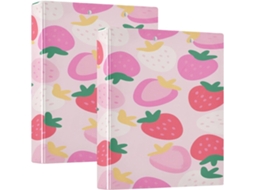 Pasta De Desenho Animado 3, 8cm, 3 Argolas Com Capa De Bolso, Pacote Com 1 2 Unidades, Material De Escritório Com Capa