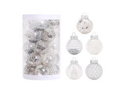 Conjunto de 25 Bolas de Natal Pintadas em Pet LAXISCREED