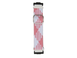 Cinturão De Relógio Trançado Colorido Ajustável Em Nylon Para Huawei Watch Fit 2 Rosa Branco