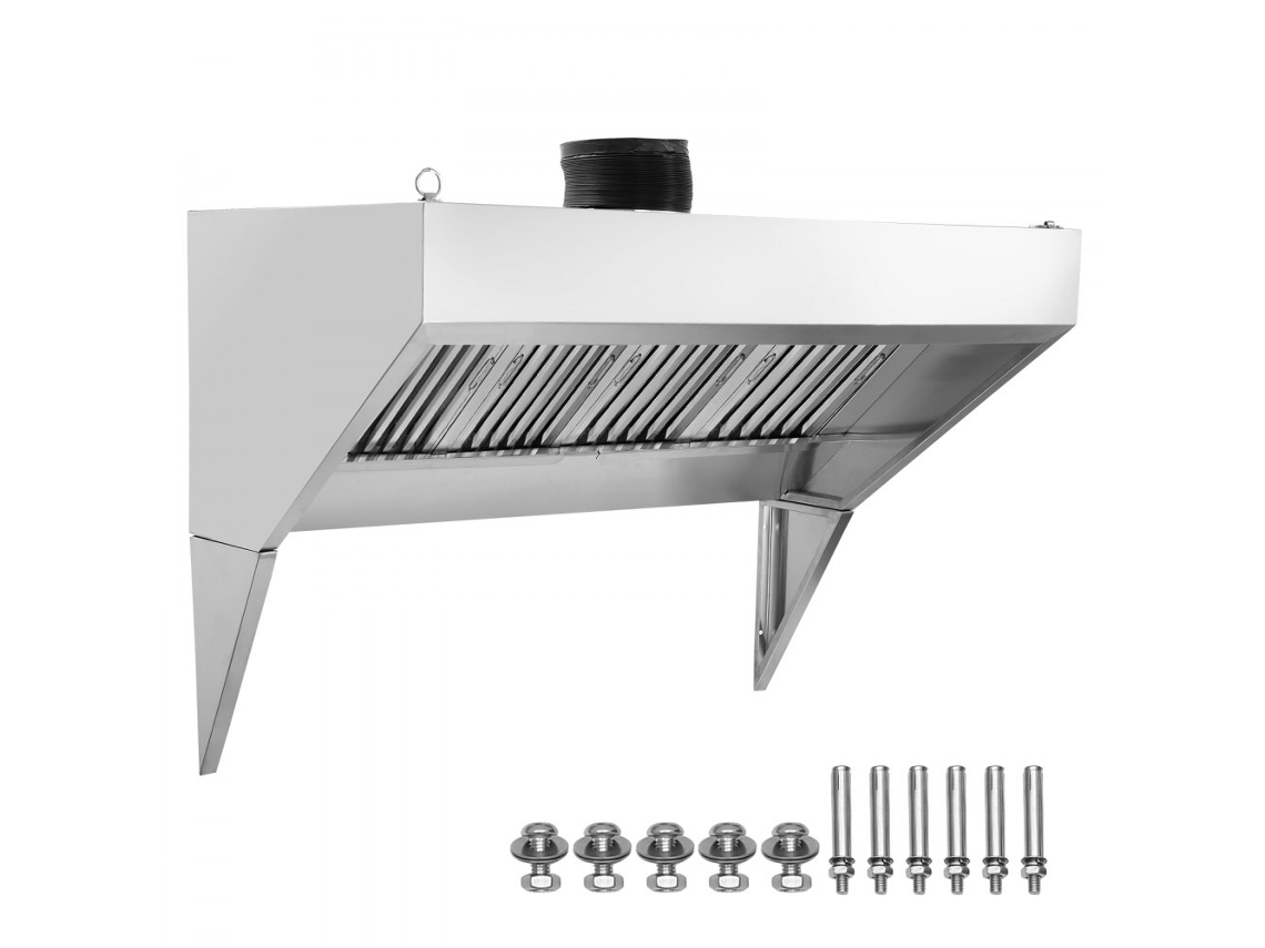 Coifa Industrial 270cm Inox Com 4 Filtros Em U Para Restaurantes Tekmaquinas