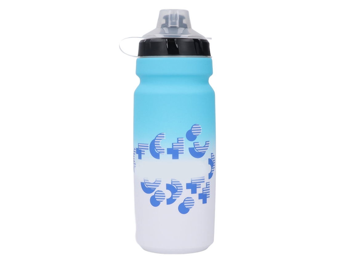 Garrafa de Ciclismo 750ml Pp Segura com Tampa Azul Branco