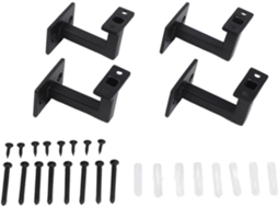 Conjunto De 4 Suportes Parede Em Aço Carbono Preto Para Corrimão, Suporte Para Banner Com Parafusos, Flange De Piso