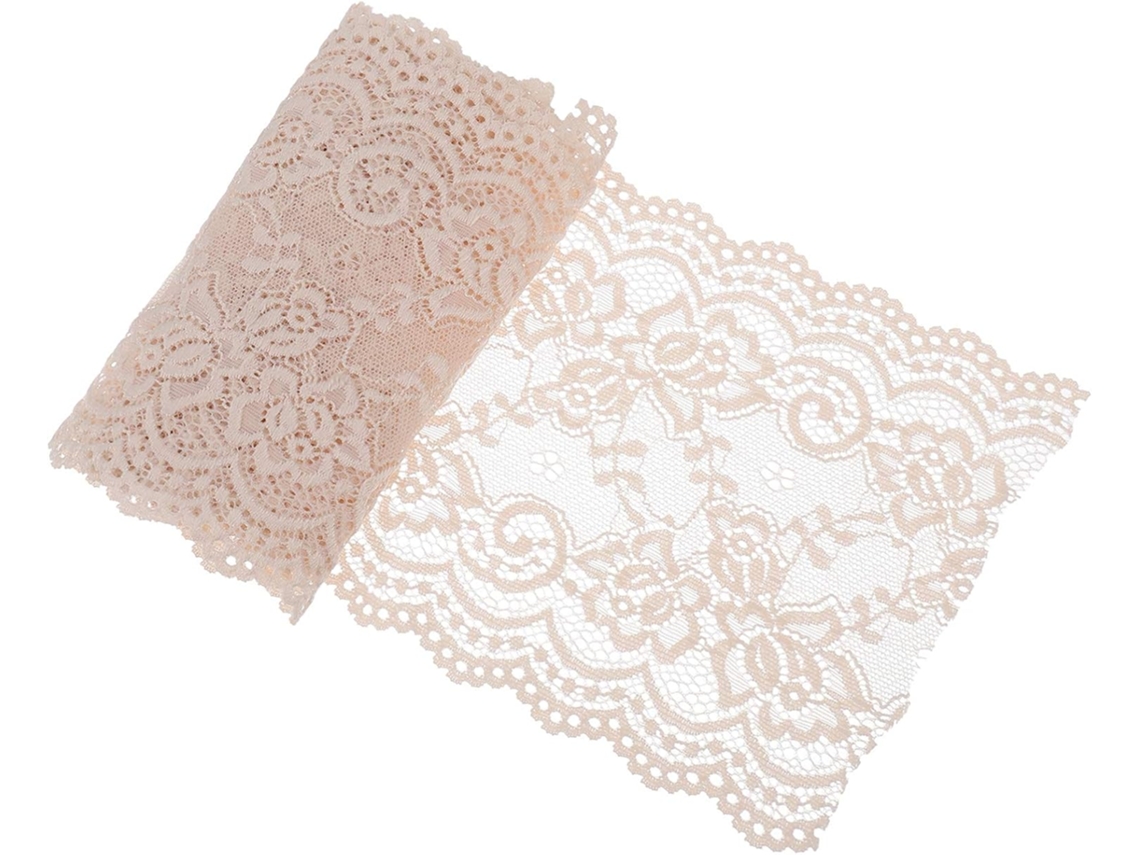 Fita De Renda Elástica Com Estampas Florais Para Costura E Artesanato