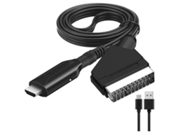 Conversor Scart para Hdmi, Cabo Adaptador Hdmi Tv, Full AQUAFORGE
