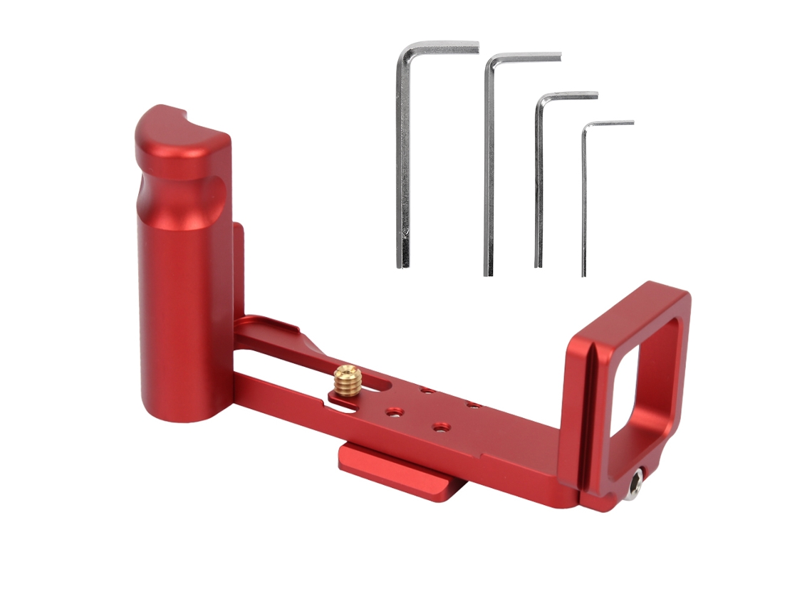 Quick Release Plate Vertical L Shaped Bracket Grip Holder For Sony Rx100/ii Iii Iv/v/vi LAXISCREED (red)
