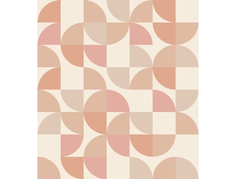 Papel De Parede Da Foto Formas Geométricas Begeecor De Rosa 2.5 X 2.79 M Estahome