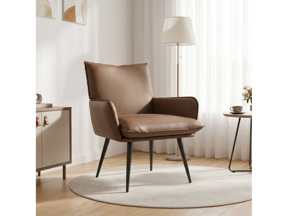 Vidaxl Poltrona Cappuccino Couro Sintético