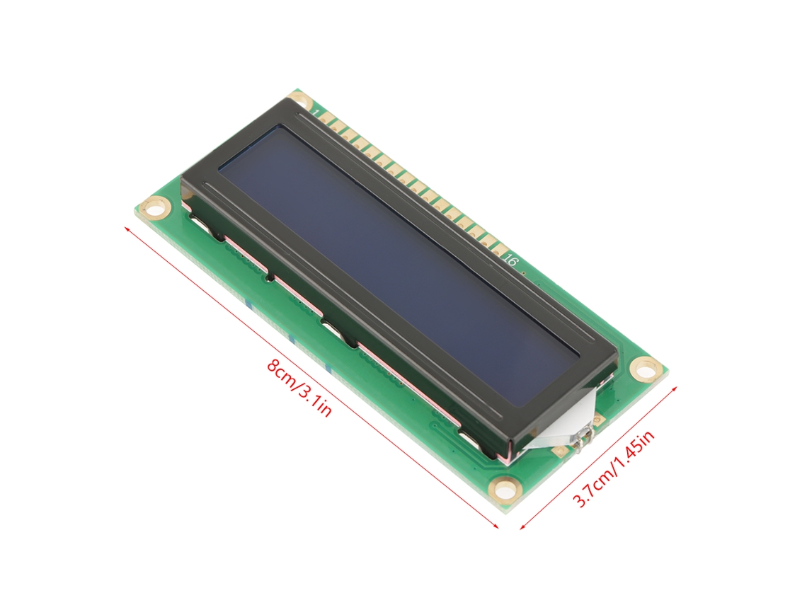 Laxiscreed Lcd 1602a 5v Com Iluminação Azul Para Projetos De Eletrónica E Aprendizagem